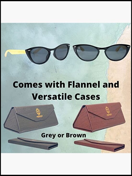 Polarized Bamboo Cat Eye Sunglasses with Spring Hinges main image 7